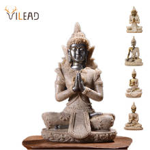 VILEAD-estatua de Buda natural arenisca de 11 estilos, estatua de Buda tailandés, escultura de Fengshui indio, decoración de meditación para el hogar en miniatura 2024 - compra barato