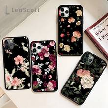 Flowers artistic dark background Phone Cases for iPhone 11 12 pro XS MAX 8 7 6 6S Plus X 5S SE 2020 XR Soft silicone funda coque 2024 - buy cheap