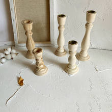 Candelabro de madera romántico para decoración del hogar, candelabro votivo de boda, centro de mesa, 4/6.88in 2024 - compra barato