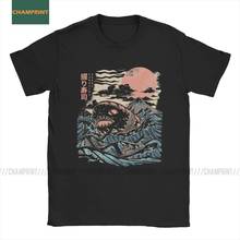 Men's T-Shirts Sharkiri Sushi Humor Pure Cotton Tee Short Sleeve Food Cute Japan Kawaii Sashimi Rice Nigiri Salmon Fish T Shirt 2024 - buy cheap