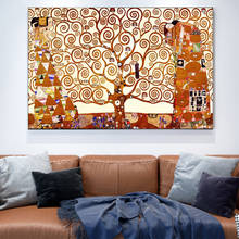 Pintura em tela de gustav klimt, imagem de arte para a parede da sala de estar, pôster e impressão 2024 - compre barato