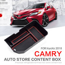 Правый руль автомобиля подлокотник коробка для хранения Toyota Camry 2018 2019 RHD автомобильный Органайзер 2024 - купить недорого