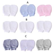 3 пары простых милых вязаных детских перчаток для новорожденных перчатки с защитой от употребления рук и захвата рукавицы 54DA 2024 - купить недорого