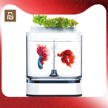 Mijia Geometry Mini Lazy Fish Tank Pro USB зарядка самоочищающийся аквариум с 7 цветами светодиодный светильник для домашнего офиса аквариум 2024 - купить недорого