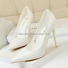 Туфли-лодочки BIGTREE женские, высокий каблук-шпилька, свадебная обувь, черные, розовые, белые, 2021 2024 - купить недорого