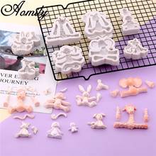 Aomily 3D Animal World Penguin Elephant Monkey Giraffe etc Shaped Silicone Chocolate Soap Candy Fondant  Mould Cookies Cake Mold 2024 - buy cheap