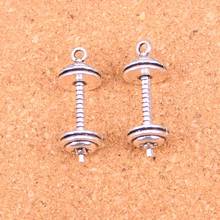 20Pcs fitness equipment dumbbell Charms Pendant For DIY Necklace Bracelet Jewelry Making DIY Handmade 34*12*12mm 2024 - buy cheap
