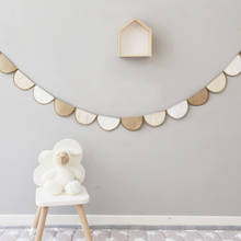 Nordic Style Hanging Decorations Cotton Linen Flower Garland Kids Chambre Enfant Room Decoration Home Party Wedding Wall Decor 2024 - купить недорого