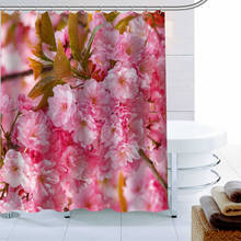 Modern Cherry Blossoms Shower Curtain Decor Waterproof Polyester Fabric Bath Curtain 180X180cm Eco-friendly Bathroom Curtain 2024 - buy cheap