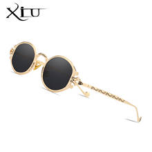 XIU steampunk sunglasses women luxury brand designer shades sun glasses men metal round sunglass vintage oculos uv400 2024 - buy cheap