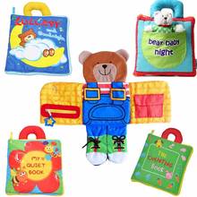 Baby Early Educational Toys Montessori Toys Bunny Bear Cloth Book Soft Appease Doll Life Skill Training Toddler Teaching Sensory 2024 - buy cheap