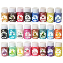Polvo de Mica en 24 colores, resina epoxi, pigmento de perla, polvo Mineral de Mica Natural, purpurina, Slime 2024 - compra barato