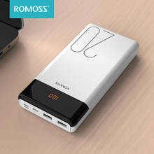 ROMOSS LT20 20000 мАч Power Bank Dual USB повербанк 20000 мАч портативное Внешнее зарядное устройство со светодиодным дисплеем для Xiaomi iPhone 2024 - купить недорого