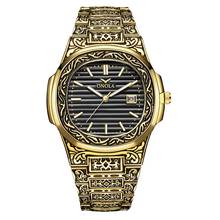 Fashion Mens Watches Top Brand Luxury  Creative Design Retro Man Quartz  Clock Full Steel Waterproof Men Wristwatch Dropshipping 2024 - buy cheap