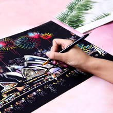 Pintura decorativa para decoração, papel de desenho a partir do zero do mundo do turista com imagens decoração para casa presente de aniversário 2024 - compre barato