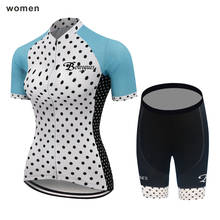 Conjunto de Ropa de Ciclismo para mujer, maillots transpirables de Ciclismo profesional de montaña, varios estilos, color azul 2024 - compra barato