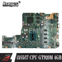 Akemy X302LJ MAIN_BD._ 4G i3/i5/i7 CPU GT920M V2G 90NB07V0-R00010 placa base para ordenador portátil For Asus X302LA X302LJ probada 100% 2024 - compra barato