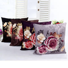 Pillowcase Printing Dyeing Peony Sofa Bed Cotton Home Office Luxury Flower Bedroom Decor Pillow Case Cushion Cover #45 2024 - buy cheap