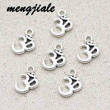 30pcs Wholesale Antique Silver Om Charms Alloy Metal Yoga Pendants For DIY Handmade Jewelry Accessories Making 15*11mm 2024 - buy cheap