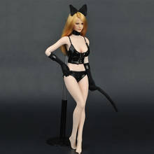 1/6 масштаб ZY5010 женский черный сексуальный женский костюм кошки для девочки, одежда, комплект одежды, модель для 12 "тела фигурки 2024 - купить недорого