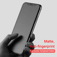 Anti impressão digital fosco fosco 9h vidro temperado para iphone x xr xs 11 12 pro max mini 6s 7 8 plus se 2020 protetor de tela cheia 2024 - compre barato