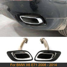 Silenciador de aço inoxidável, pontas de escape para bmw x6, e71, 30d, 35d, 40d, 2012-2017, ponta de escape 2024 - compre barato