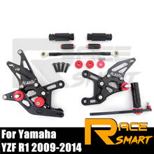 Apoio de pé cnc para motocicleta yamaha, ajustável, para os pés, yzf r1 2005-2016 r1000, acessórios para descanso do pé 2024 - compre barato