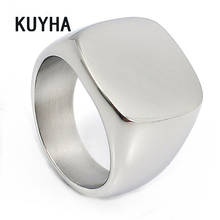 European style stainless steel metal personalized shiny silver midi ring finger knuckle chunky rings with round Charm 2024 - купить недорого