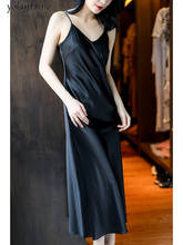 Женское длинное платье из натурального шелка, винтажное вечернее платье без бретелек, Элегантное Длинное платье, лето 2021 2024 - купить недорого
