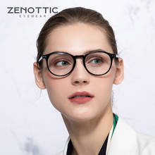ZENOTTIC Vintage Acetate Glasses Frame Men Women Urltra-Light Round Optical Spectacles Clear Lens Myopia Prescription Eyeglasses 2024 - buy cheap