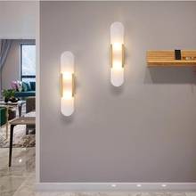 Modern Creative  Wall Lamp Industrial Decor Suspension Luminaire Industrielle Led Wall Light G4 Bedroom Natural Marble Lights 2024 - buy cheap