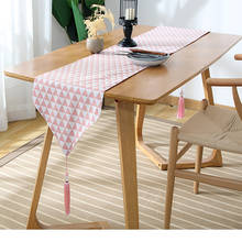 Red geometric style modern table runner table cloth cabinet cover bed runner cabinet cover home party festival decoration 2024 - buy cheap