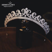 HIMSTORY Gorgeous Crown Tiara de Noiva Kate Princess Wedding Hair Accessories Women Head Jewelry Zircon Bridal Headdress 2024 - buy cheap