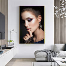 Modern Women With Beautiful Make up Canvas Painting Posters and Prints Scandinavian Wall Art Picture for Living Room Home Decor 2024 - buy cheap