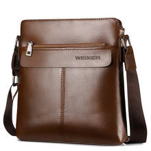 WEIXIER-bandolera de cuero para hombre, bolso de negocios, informal, maletín 2024 - compra barato