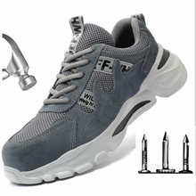 Zapatos de seguridad antigolpes con punta de acero para hombre, calzado de trabajo a prueba de perforaciones, botas indestructibles, zapatillas Clunky 2024 - compra barato