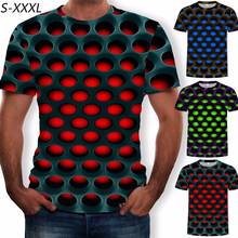 ZOGAA 2019 caliente camiseta para hombre geométrica 3D patrón tridimensional Impresión Digital para Hombre Camisetas manga corta ajustada 2024 - compra barato