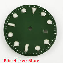 31.5mm Parnis green dial date fit 2823 2836 Miyota 82 mechanical men's watch dial 2024 - buy cheap