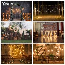 Yeele-fondos fotográficos personalizados para estudio fotográfico, luz de amor, Grunge, pared de ladrillo, suelo de madera, decoración de boda 2024 - compra barato