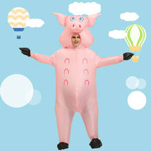 Adult Halloween Cosplay Costumes Inflatable Costume Animal Pink Pig Jumpsuit Masquerade Party Wedding Mascot Role Play Disfraz 2024 - buy cheap