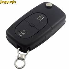 Jingyuqin 2 кнопки Складной флип чехол для дистанционного ключа от машины оболочка Крышка для AUDI A2 A3 A4 A6 A8 TT Авто Запчасти Замена 2024 - купить недорого