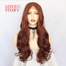 Lovestory 13*6 Synthetic Lace Front Wigs With Babyhair Heat Resistant Fiber Body Wave Synthetic Hair Lace Wig 2024 - buy cheap
