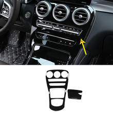 For Mercedes Benz C Class W205 19-20 For GLC X253 2020 ABS Accessories Center Console Decoration Panel Cover Trim Without Clock 2024 - buy cheap