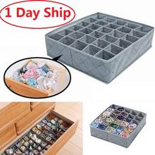 24h Ship 30 Grids Underwear Socks Storage Drawer Closet Bamboo Charcoal Organizer Box In Stock 2024 - buy cheap