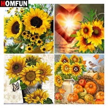 HOMFUN DIY Diamond Painting "Sunflower vegetable" Full Drill Square Round Diamond Embroidery 5D Cross Stitch Decoration Home 2024 - buy cheap