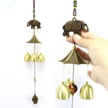 Creative Vintage Elephant Metal Wind Chimes Antirust Bell Hanging Window Balcony Decor Home Decoration Accessories Hot Sale 2024 - buy cheap
