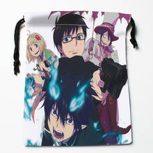 Best Sell Blue Exorcist Anime Drawstring Bags Print 18X22CM Soft Satin Fabric Resuable Storage Storage Clothes Bag Shoes Bags 2024 - buy cheap