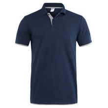Мужская рубашка поло, летняя брендовая одежда из чистого хлопка, мужские деловые повседневные мужские футболки поло, дышащая мягкая рубашка поло с коротким рукавом 2024 - купить недорого