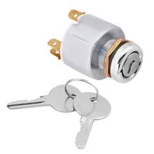 Hot Sell Cheap 12V Silver Aluminum Universal Car Auto 3 Position ON OFF Start Ignition Switch Controls With 2 Keys SPB501 2024 - buy cheap