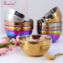 Eco Friendly Stainless Steel Bowl Children Adult Rice Soup Double Hot Insulation Container Bowl Kitchen Tableware Kid Dinnerware 2024 - buy cheap